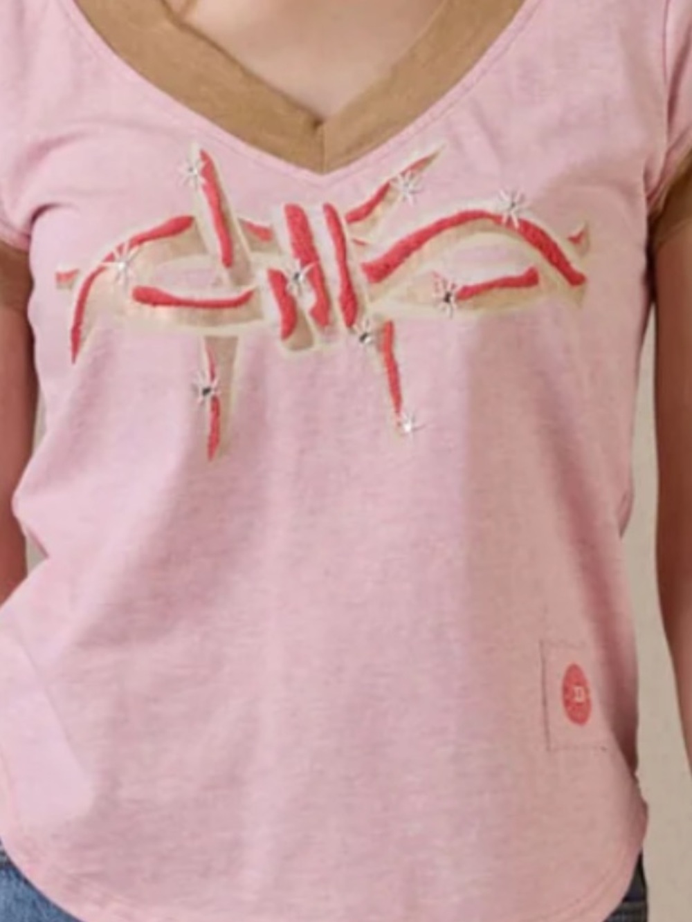 Double D Ranch Razor Sharp Tee Embellished & Embroidered 
Size Medium 
NWT